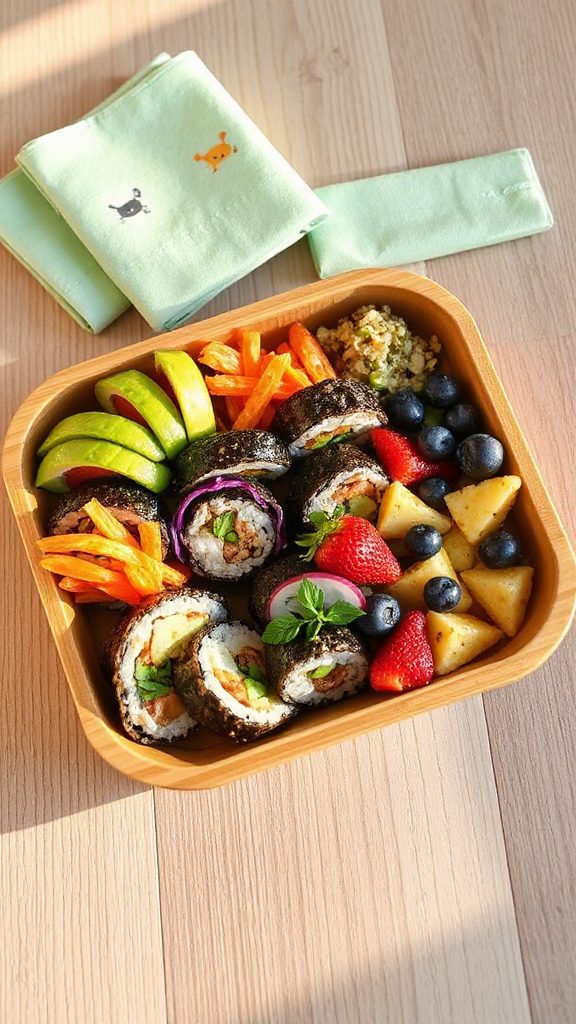 nutritious brown rice sushi