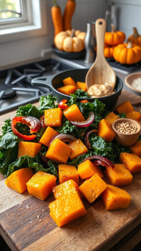 nutritious butternut squash stir fry