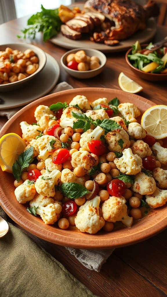 nutritious cauliflower chickpea salad