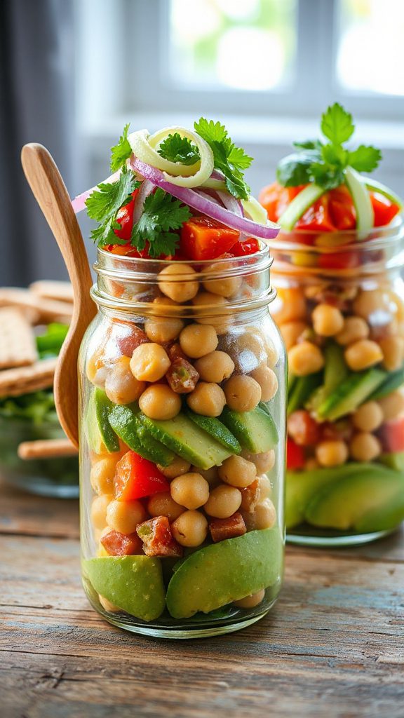 nutritious chickpea avocado salad