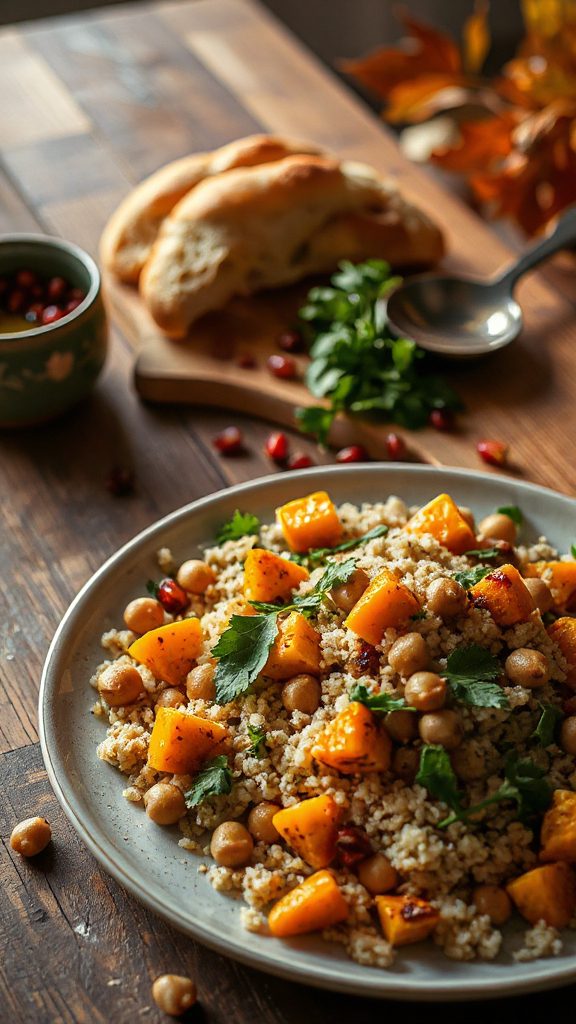 nutritious couscous pumpkin salad