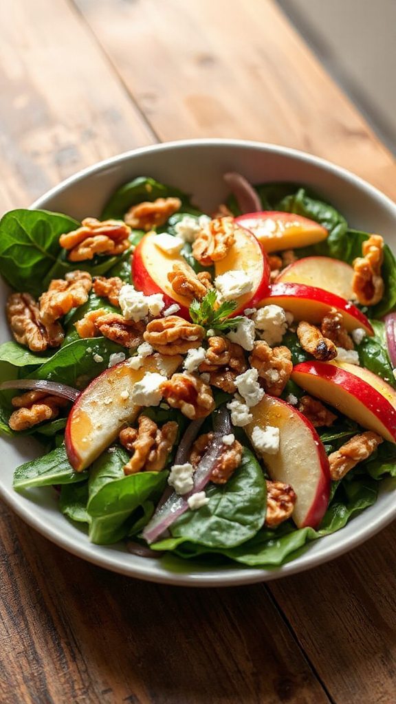 nutritious fall spinach salad