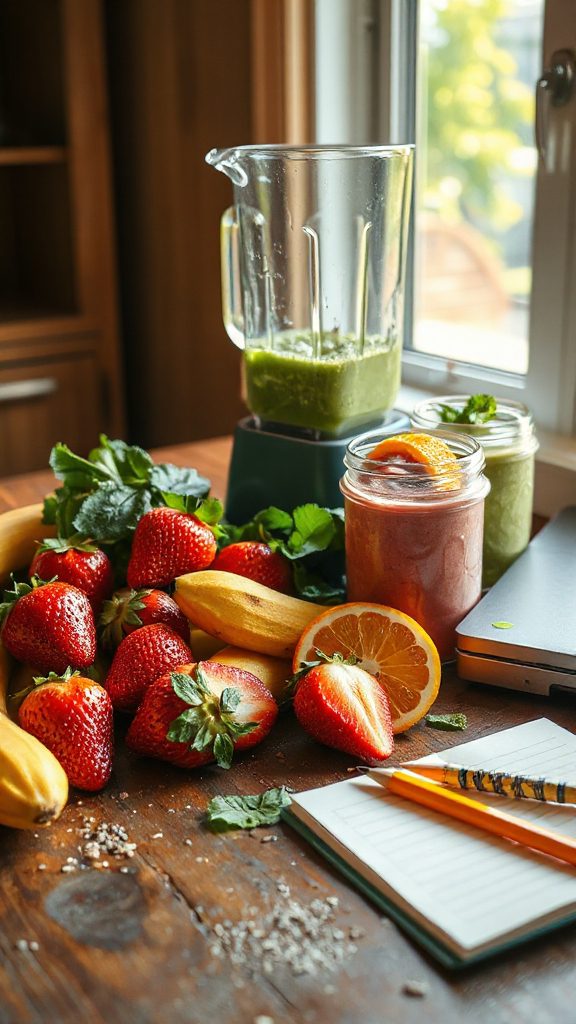 nutritious fresh fruit smoothies