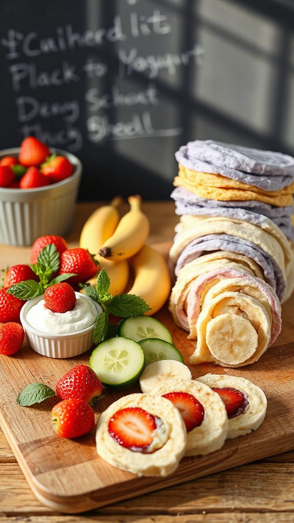 nutritious fruit yogurt pinwheels