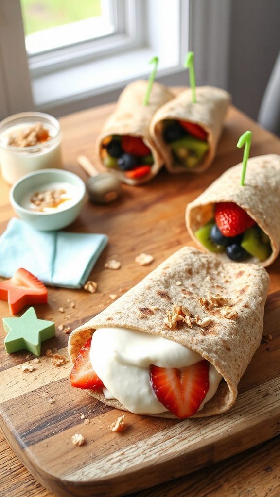 nutritious fruit yogurt wrap