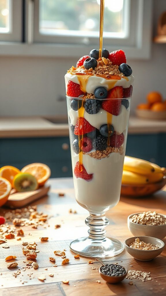 nutritious greek yogurt parfait