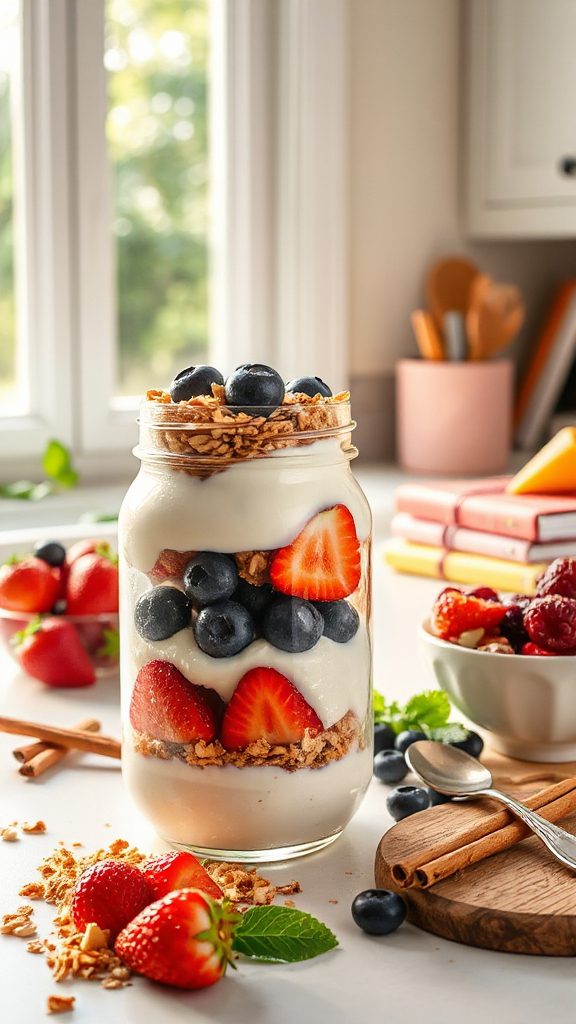 nutritious greek yogurt parfaits