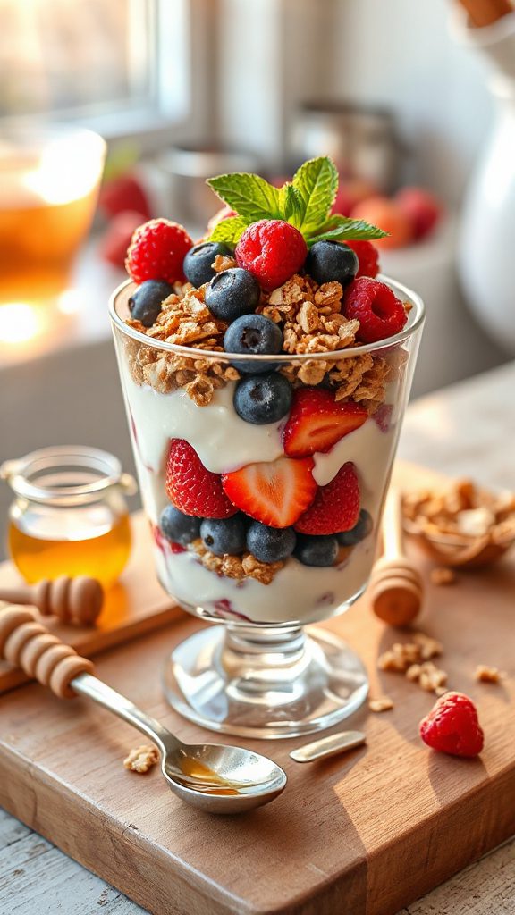 nutritious greek yogurt parfaits