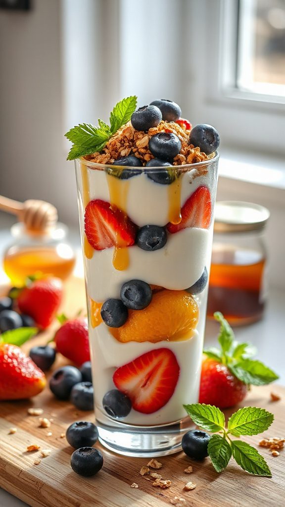 nutritious greek yogurt parfaits