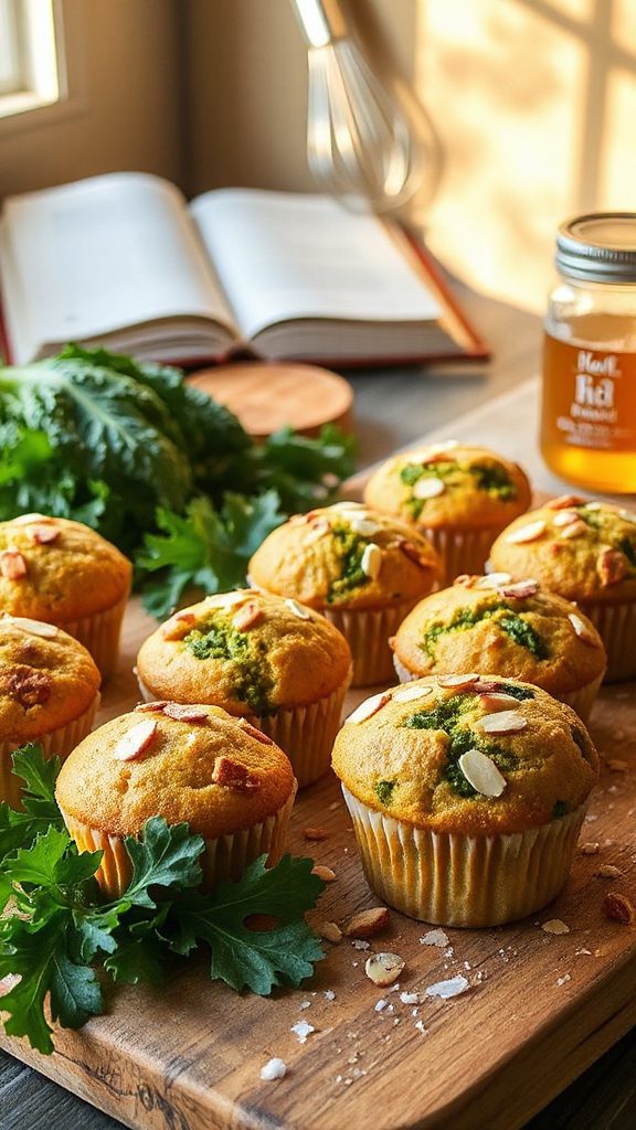 nutritious kale almond muffins nutritious kale almond muffins