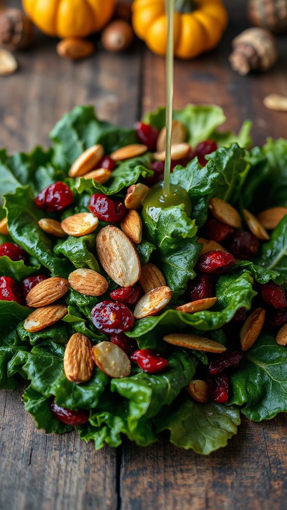 nutritious kale cranberry salad