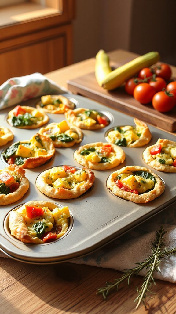 nutritious mini veggie quiches