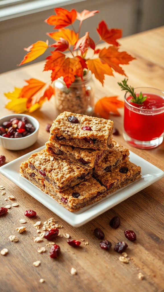 nutritious oatmeal cranberry bars