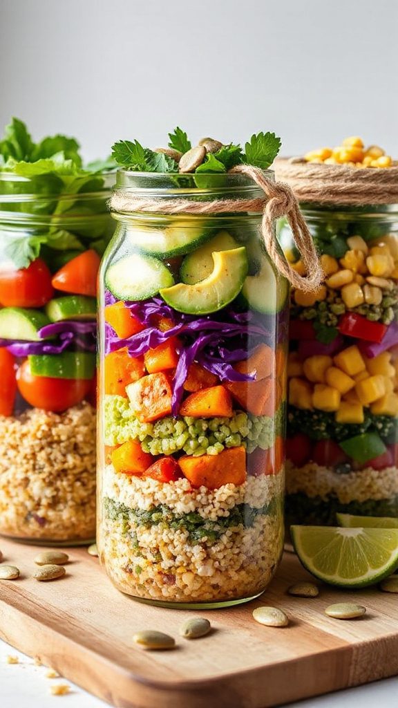 nutritious portable salad jars