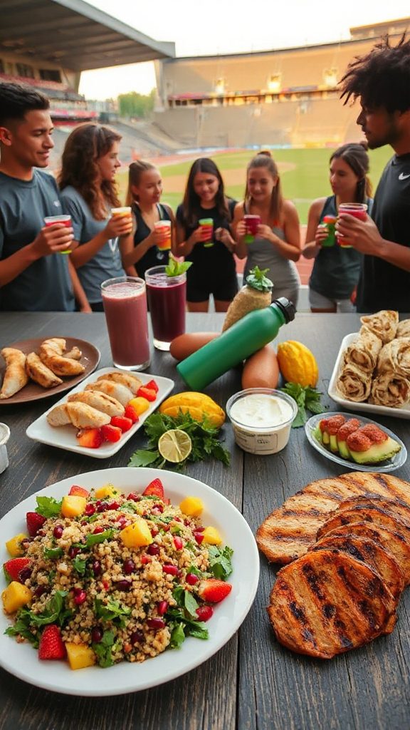 nutritious post competition quinoa bowl