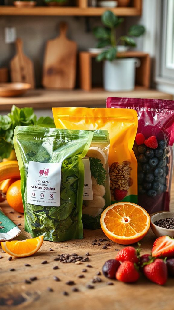 nutritious pre prepared smoothie packs