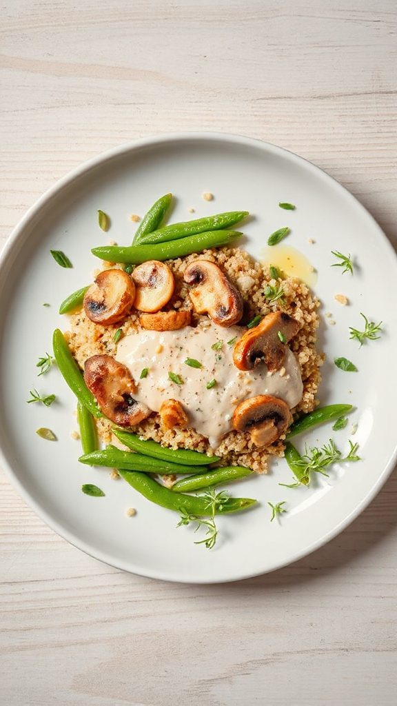 nutritious quinoa and greens