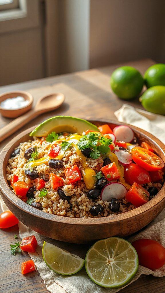 nutritious quinoa bean salad