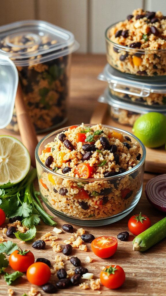 nutritious quinoa bean salad