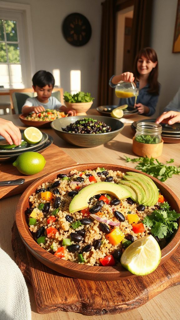 nutritious quinoa black bean salad
