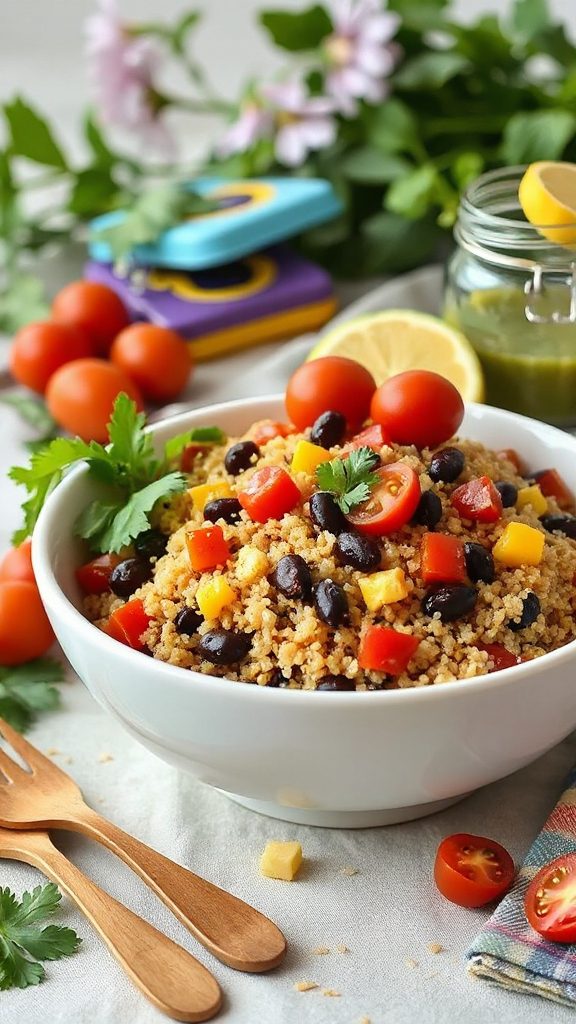 nutritious quinoa black bean salad
