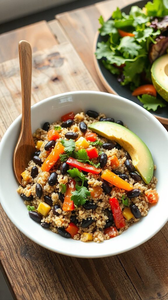 nutritious quinoa black bean salad