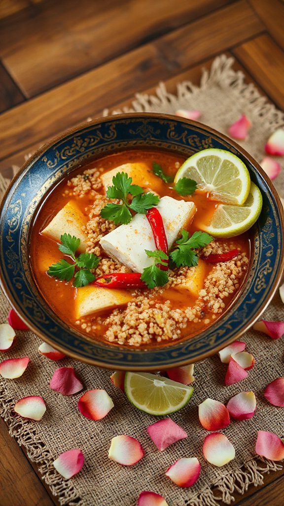 nutritious quinoa fish soup