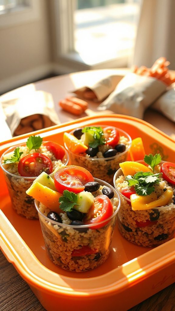 nutritious quinoa salad cups