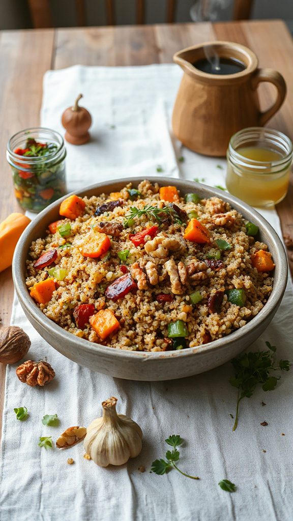 nutritious quinoa vegetable stuffing