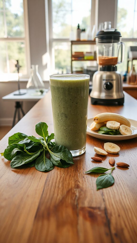 nutritious spinach banana smoothie