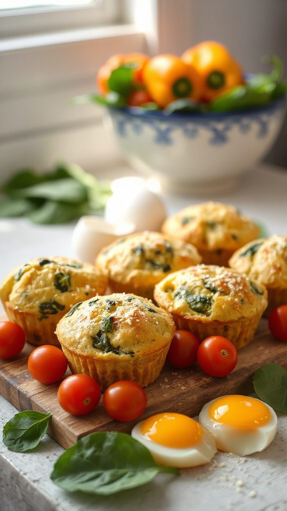 nutritious spinach cheese muffins