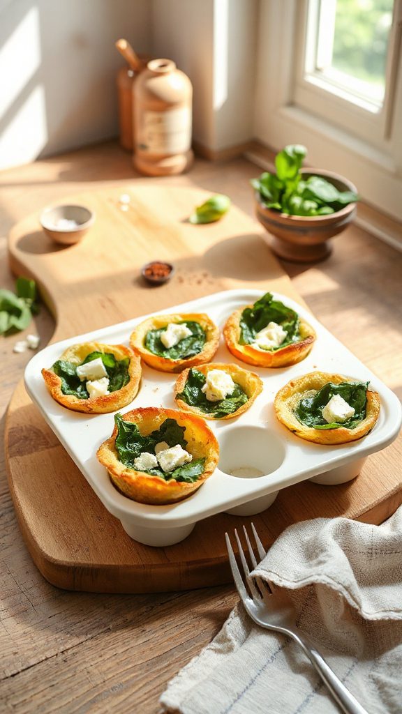 nutritious spinach feta muffins