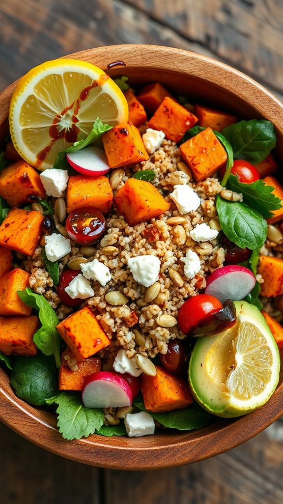 nutritious sweet potato quinoa salad
