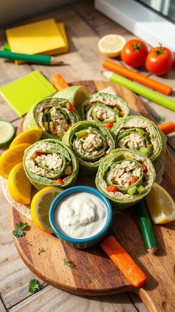 nutritious tuna salad pinwheels