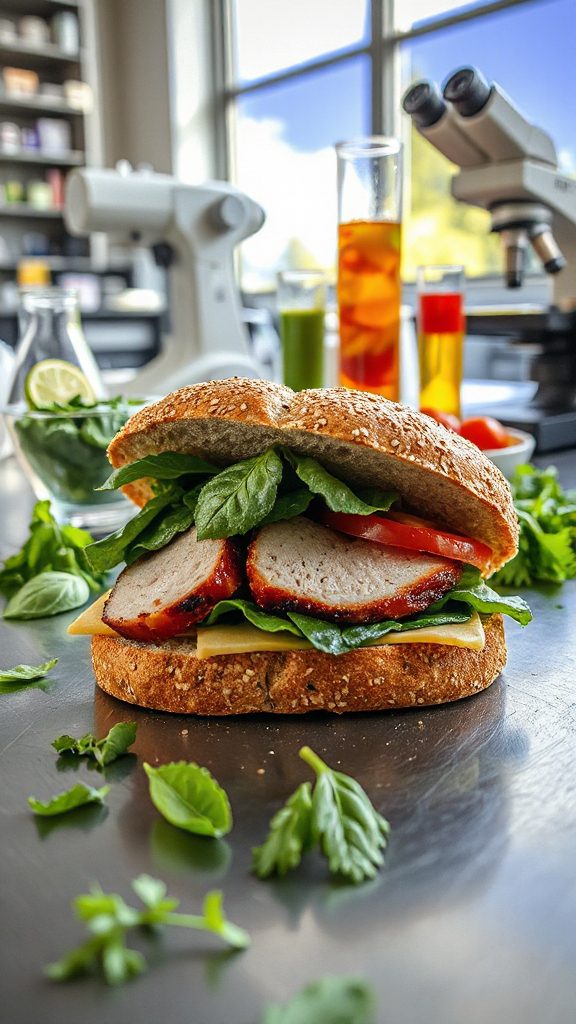 nutritious turkey spinach sandwich