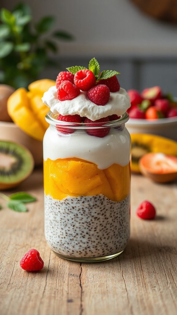 nutritious vanilla chia parfait