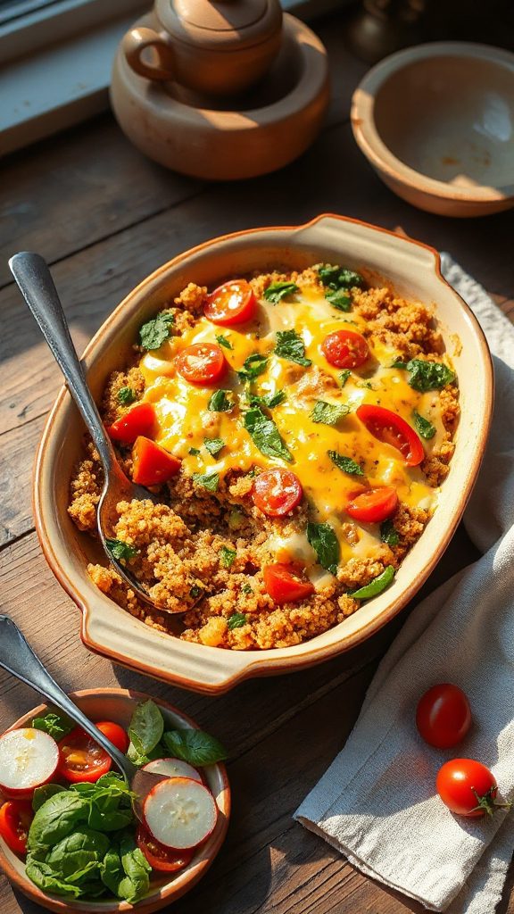 nutritious vegetarian quinoa casserole