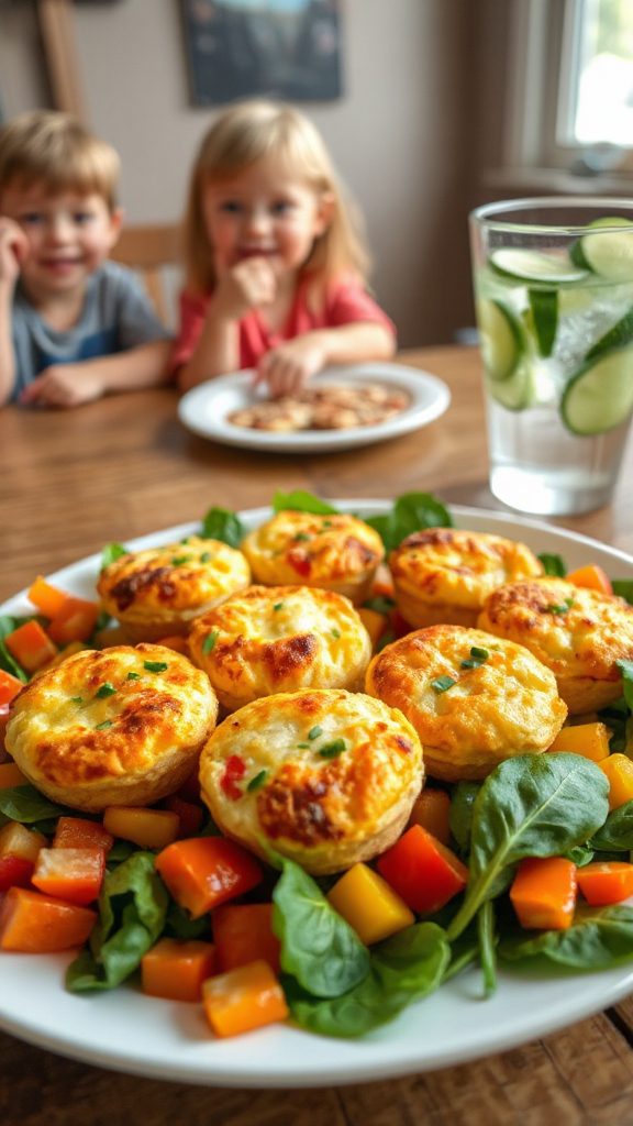 nutritious veggie cheese frittatas