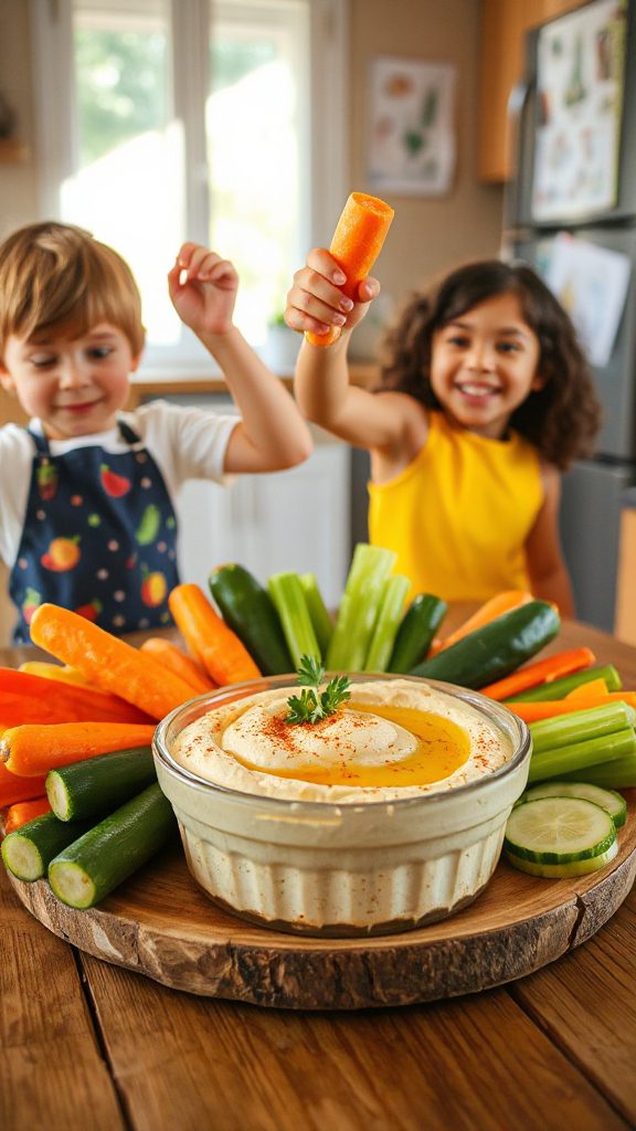 nutritious veggie dip snack