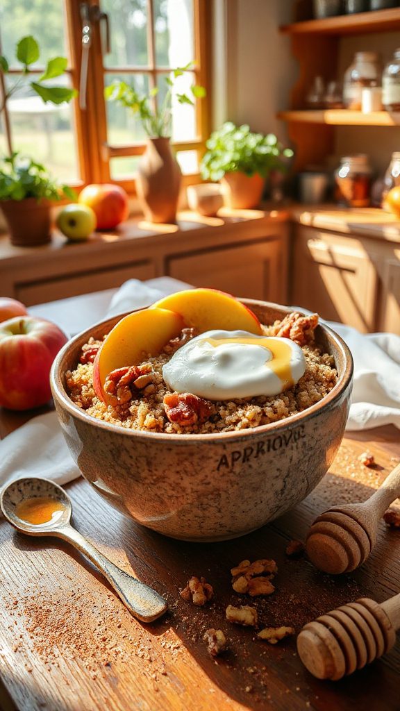 nutritious warm breakfast bowl