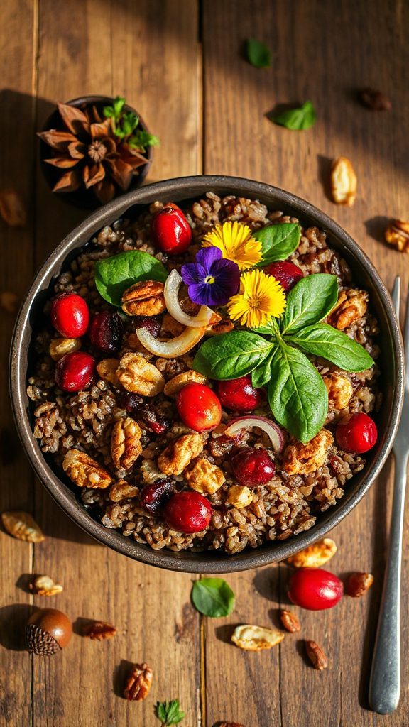 nutritious wild rice bowl