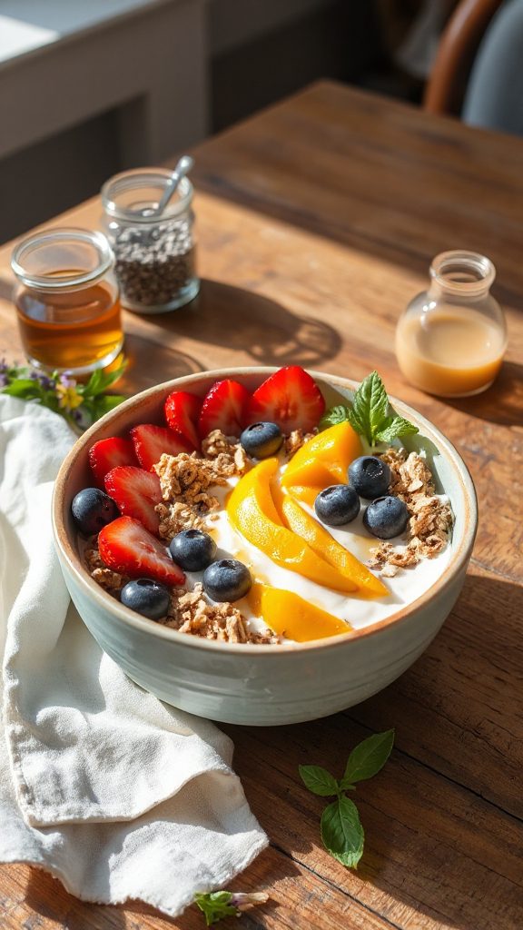 nutritious yogurt smoothie bowls