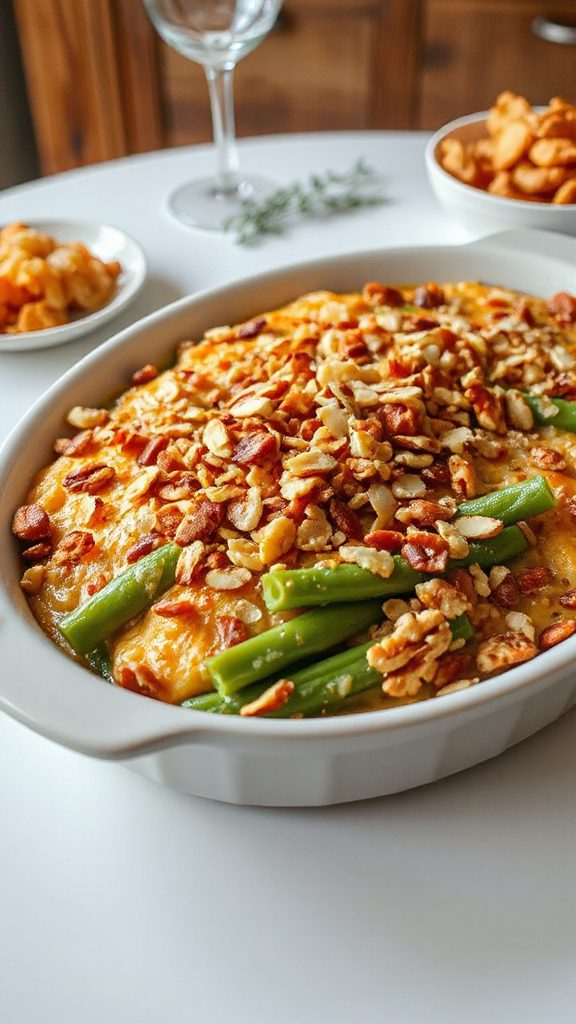 nuts enhance green bean casserole