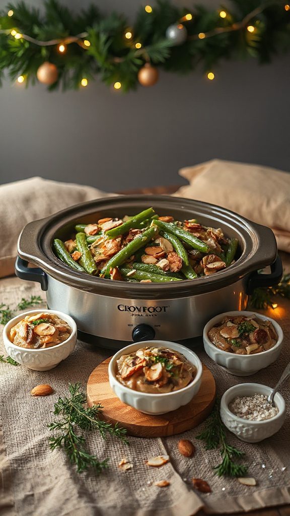 nutty almond green bean casserole