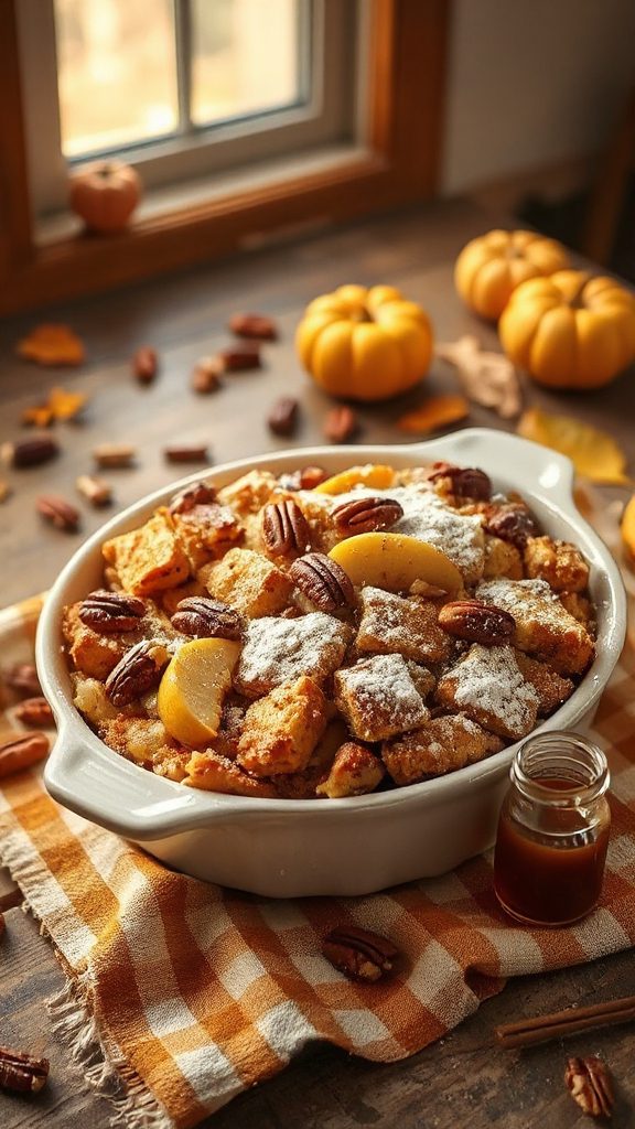 nutty apple bread pudding