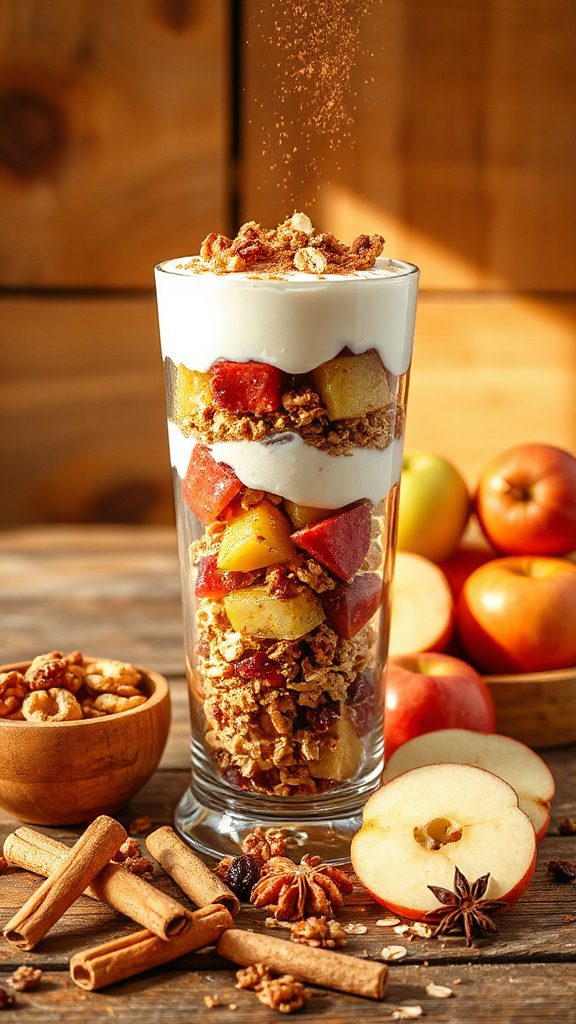 nutty apple cinnamon parfait nutty apple cinnamon parfait