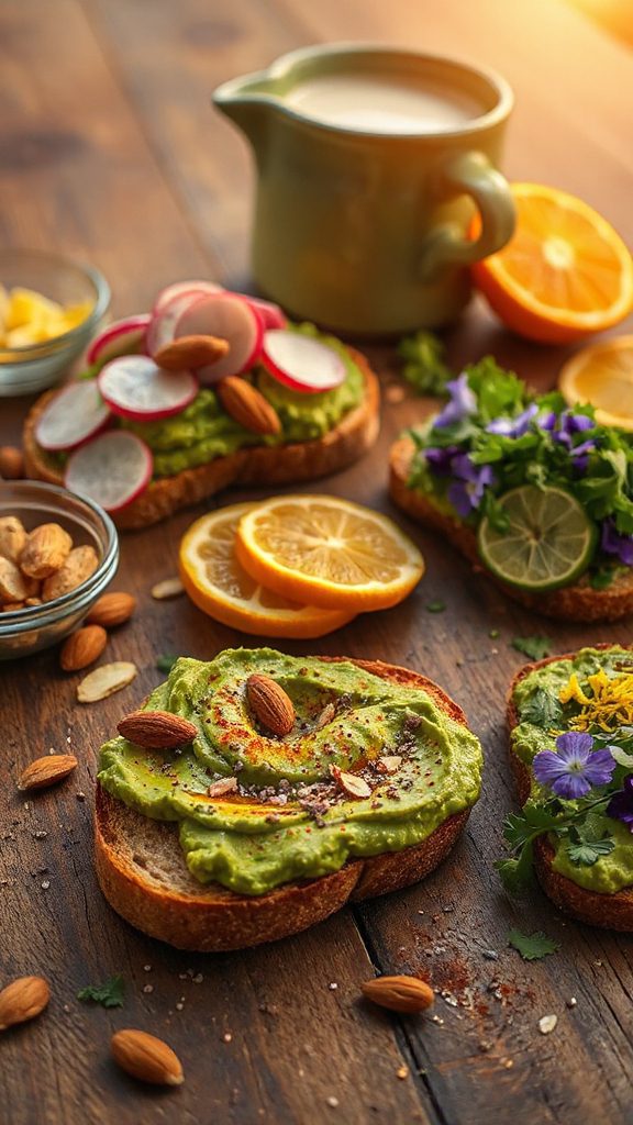 nutty avocado toast variation