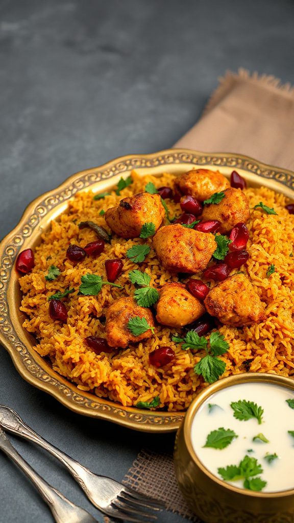 nutty brown rice biryani