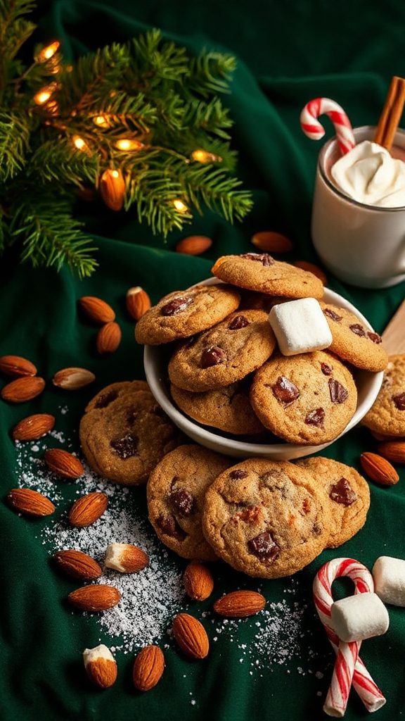 nutty cocoa almond cookies