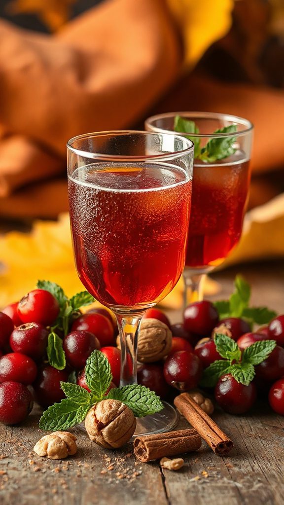 nutty cranberry autumn cocktail nutty cranberry autumn cocktail